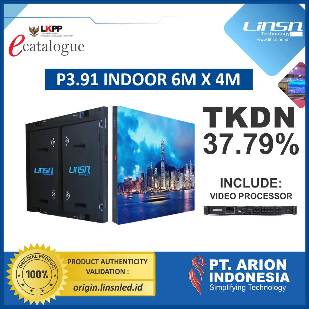 Paket Videotron Indoor P3.91 6mx4m 