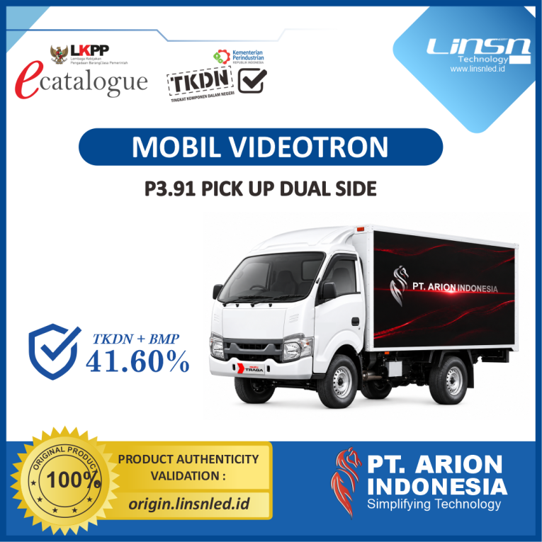 LINSN - Mobil Videotron P3.91 Pick Up Dual Side (2 Sisi)